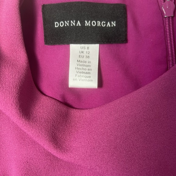 Donna Morgan Raspberry‎ Pink Ruffle Shift Dress 8 - Picture 8 of 10